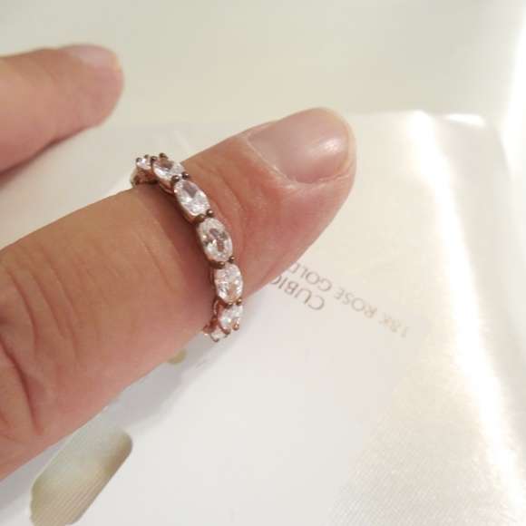 Giani Bernini !8k Rose Gold size 7 Eternity Ring - Picture 7 of 10